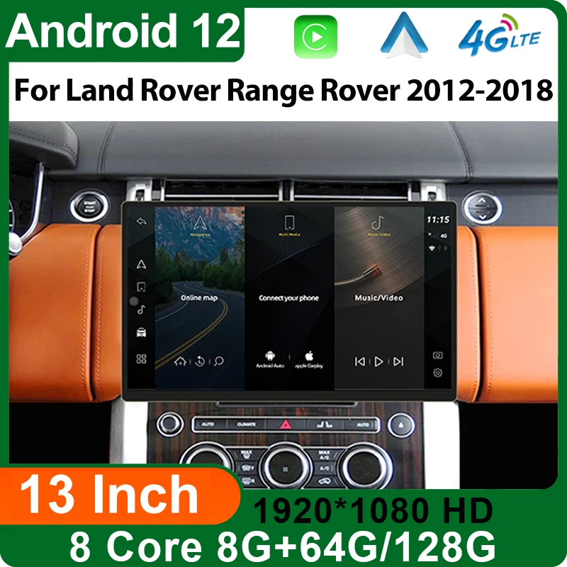 

13 Inch Dual System Android Radio For Land Rover Range Rover Vogue L405 Sport L494 Evoque L538 Car Multimedia Player GPS CarPlay