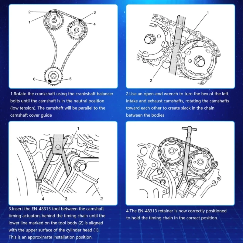  High Strength Ergonomic Timing Chain Retainer Positioning Tool High Strength For 3.6L Engine Vehicles From EN-48313-1