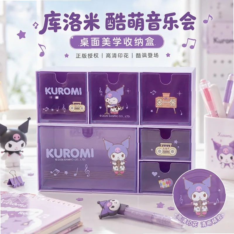 Sanrio Licensed Desk Organizer Storage Box for Stationery Cosmetics Hair Clips Hair Ties Dropshipping