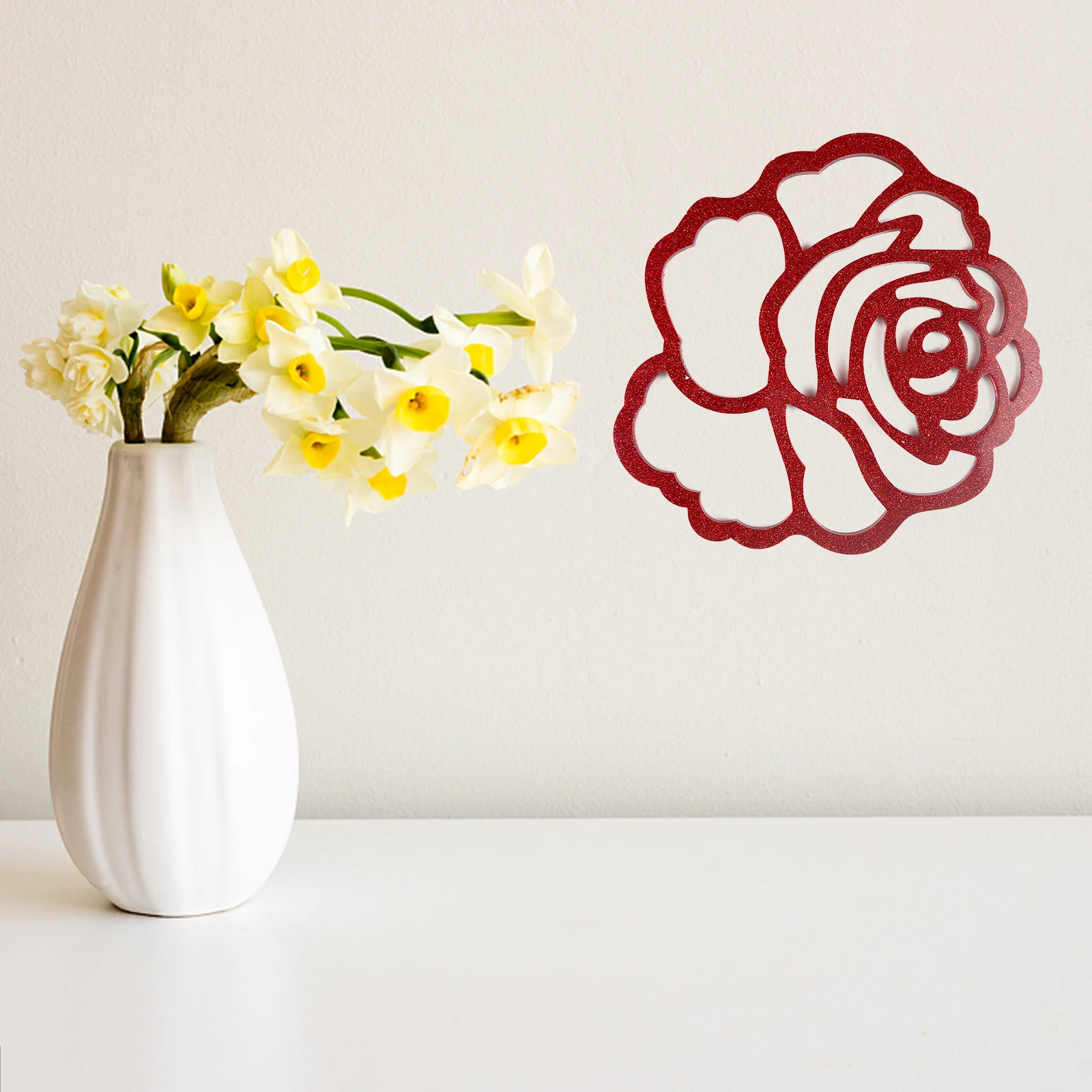 

Silicone Flower Molds Rose Shape Hanging nament DIY Craft Supplies Valentine Day Mold Pendant Resin Casting Flexible Durable