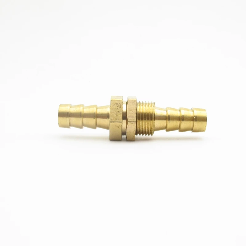 4mm 6mm 8mm 10mm 12mm 14mm 16mm 19mm 25mm Hose Barb Bulkhead Brass Barbed Tube Pipe Fitting Coupler Connector Adapter