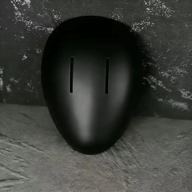 Minimalist, ruthless, vertical lines, dull eyes, mask that can be worn for cosplay, comic show props, Halloween funny mask