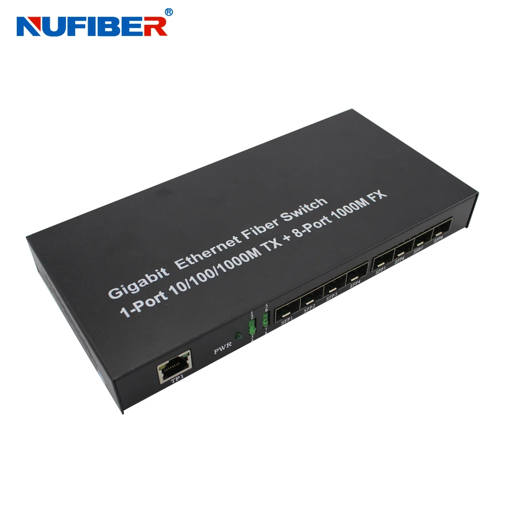 NF-A8001F OEM 1000Mbps Ethernet fiber switch 8 SFP port & 1 rj45 port Fiber Optica Equipment High quality