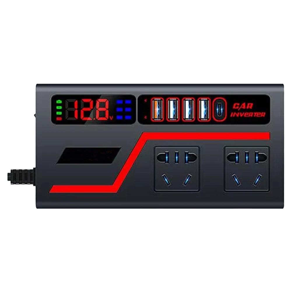 Car Converter Intelligent 80W/120W Car Power Inverter ABS 16*8*3cm DC12V/24V 80W 120W 12V TO DC110V 24V TO DC220V Car Converter