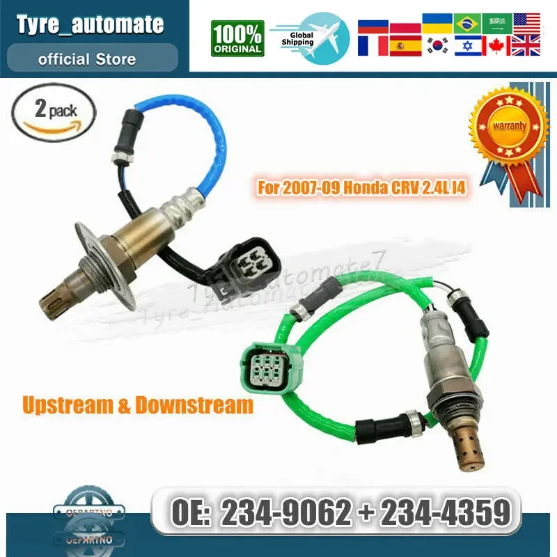 

2x датчик кислорода O2 вверх и вниз 234-9062 + 234-4359 для HONDA CR-V 2.4L 2007-2009 гг.