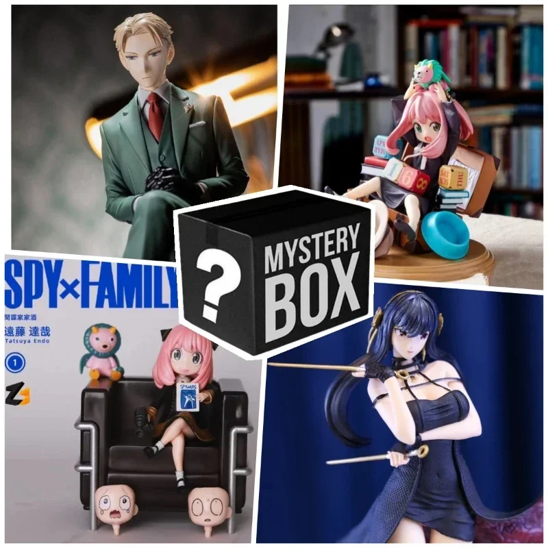 Spy X Family Anime Action Figure Blind Box Lucky Blind Boxes Cute Anya Forger Yor Loid Car Accessories Anime Fans Gift