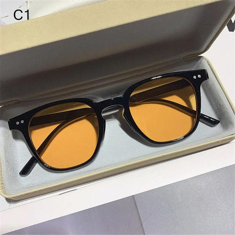 Retro Black Eyewear Vintage Men Shades Square Sunglasses Oversized Sunglasses