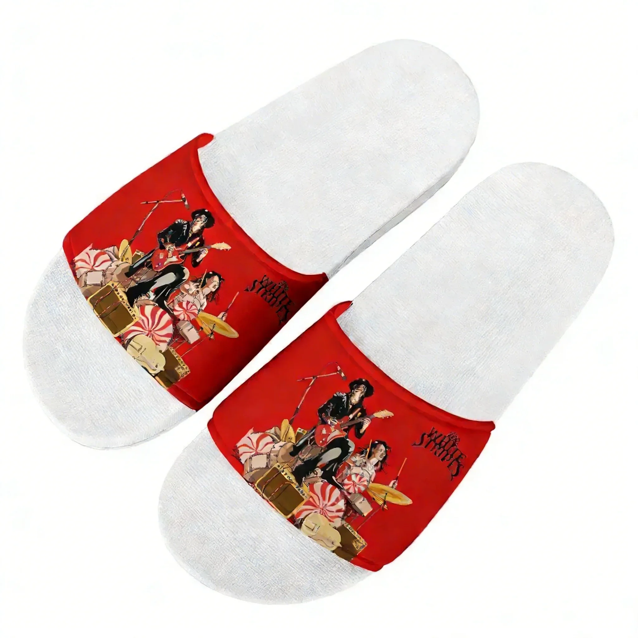 The White Stripes Sandals Home Slippers Water Shoes Men Women Teenagers Sandal Bathroom Beach Swimming Pool Customized Slippercu