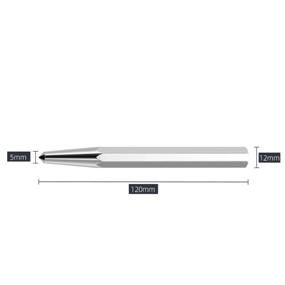 2 pezzi Localizzatore di punzoni centrali in acciaio al carbonio Localizzatore di punzoni a punto di scalpello Localizzatore di punzoni per trapano in metallo Mark Punzone centrale Punzone per scalpello per monitore