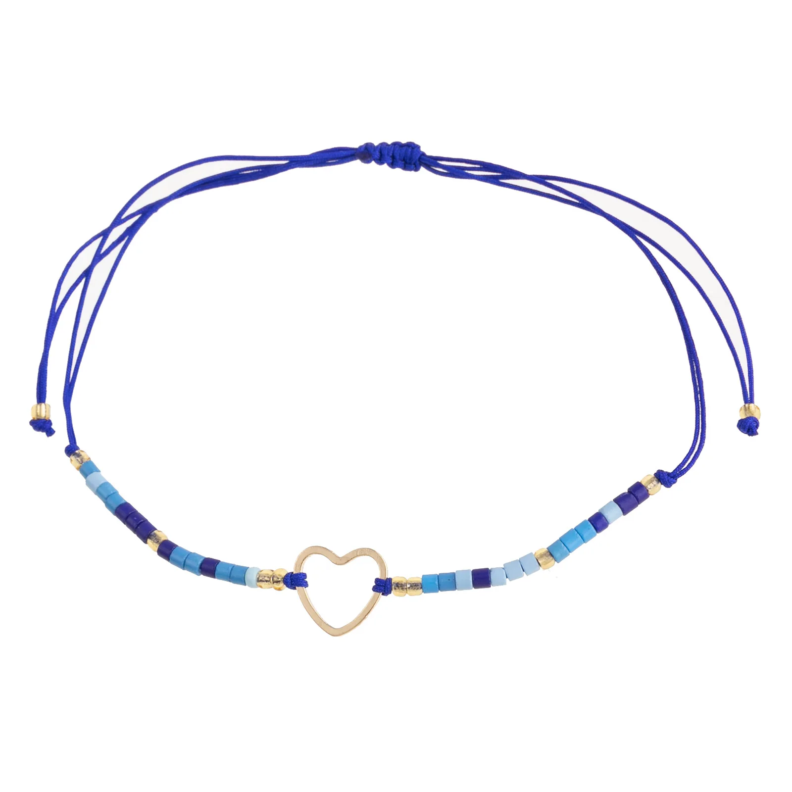 12 قطعة/المجموعة اليدوية قابل للتعديل كريستال البذور الخرز اليد مجوهرات الجوف القلب سحر سوار كيت للنساء والفتيات #5