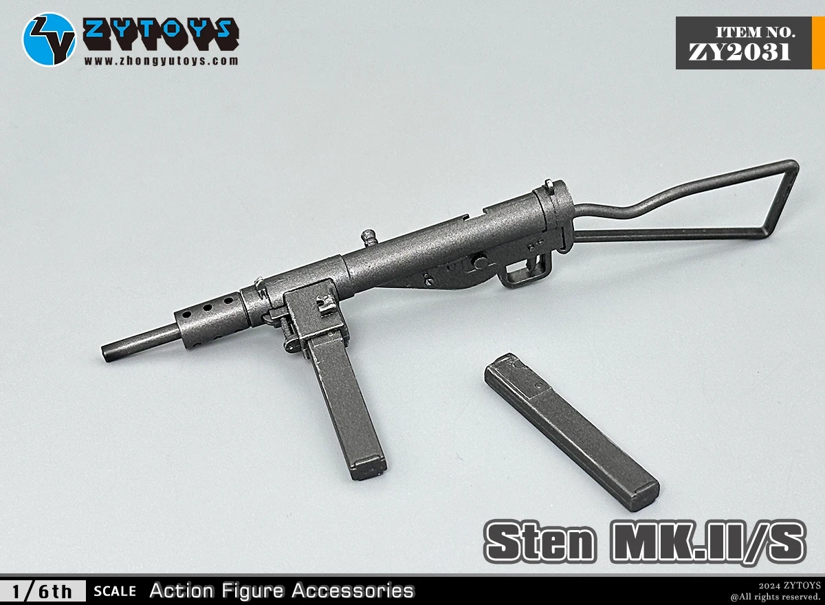 Neue zytoys Maßstab 1: 6 ww2 mk. ii (s) sten Modell waffe 12cm zy2031 für 12 Zoll Action figur Armee Militär kollektion auf Lager