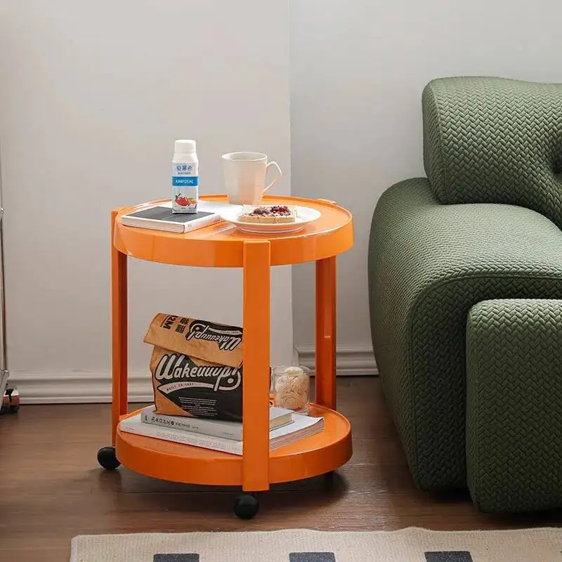 Creative Round Home Cart Cabin Living Room Detachable Sofa Tea Table Simple Cream Style Saves Home Space And Makes It Neat