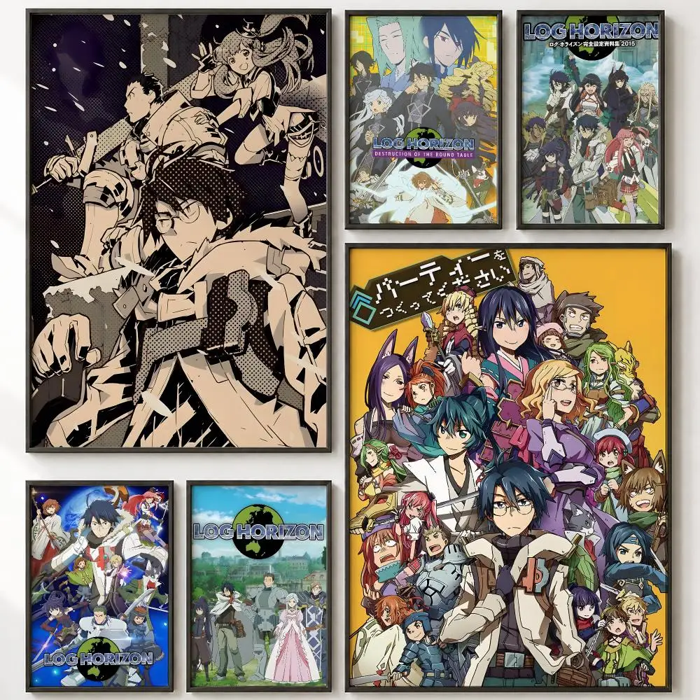 Manga Style Log Horizon Poster HD poster wall art self-stick no-residue for home cafe office great gift