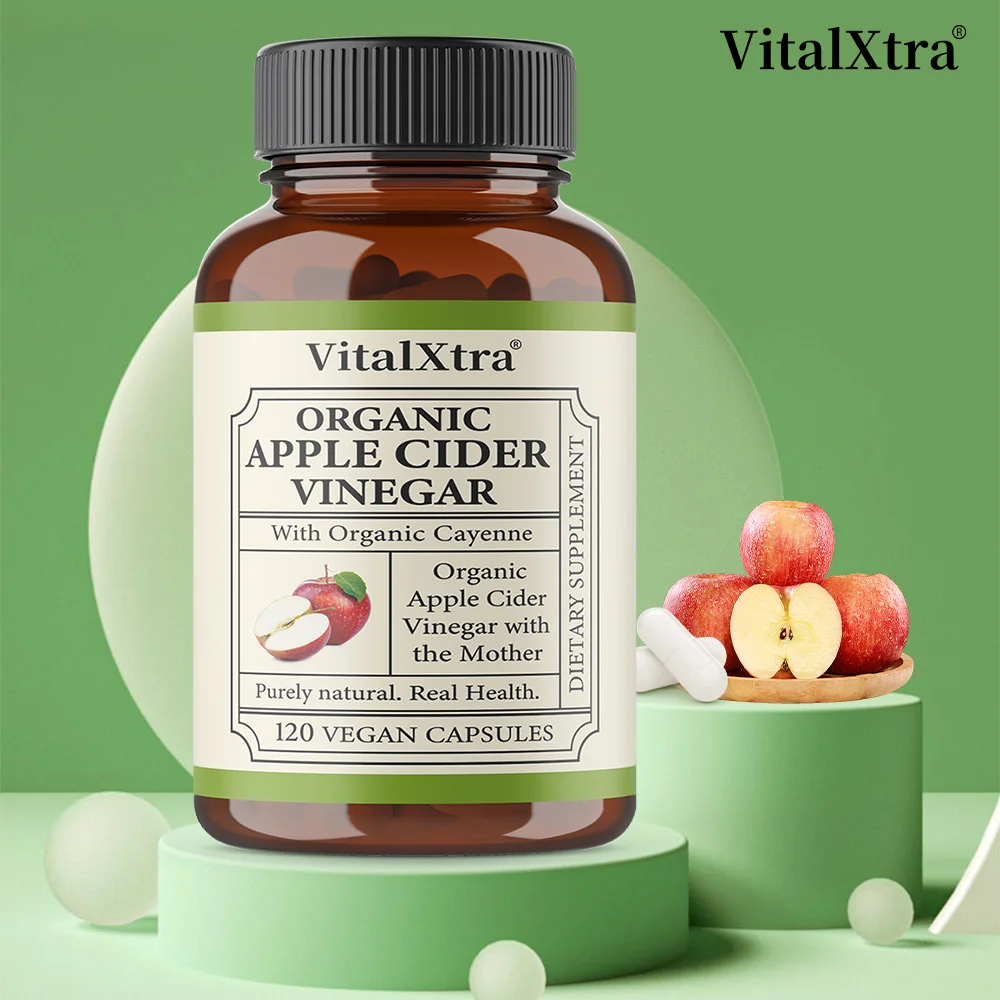 

Apple Cider Vinegar Capsules - Natural Detox Potent Digestion Cleansing System, Supports General Wellness & Digestive Balance