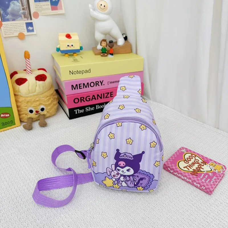 Cinnamoroll Chest Bag Sanrio Crossbody Kuromi Storage Pouch My Melody Hello Kitty Shoulder Bag Pochacco Travel Waist Coin Purse