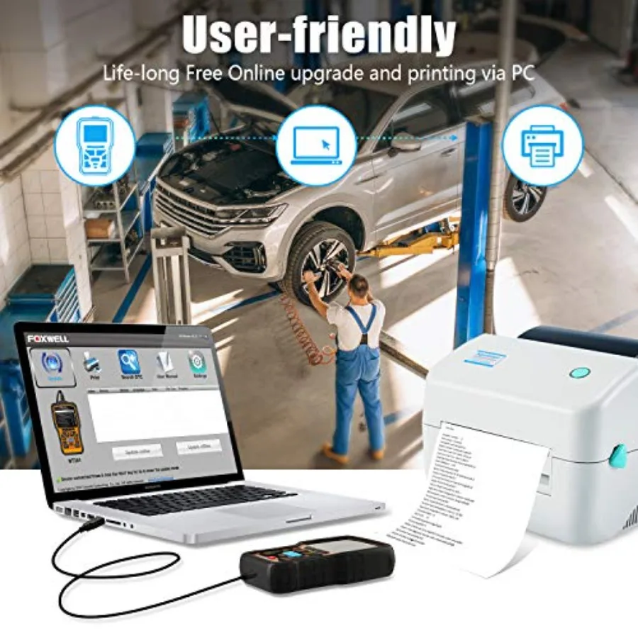 NT301 OBD2 Scanner Professional Mechanic OBDII Diagnostic Code Reader Tool for Check Engine Light with OBD ii 16PIN Cab