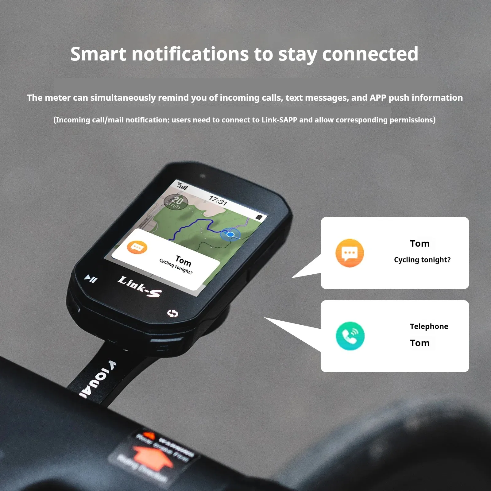 OFFBONDAGE X LINK-S GPS Smart Bike Computer Navigation Full Color Touchscreen Waterproof Wireless Bike Accessories