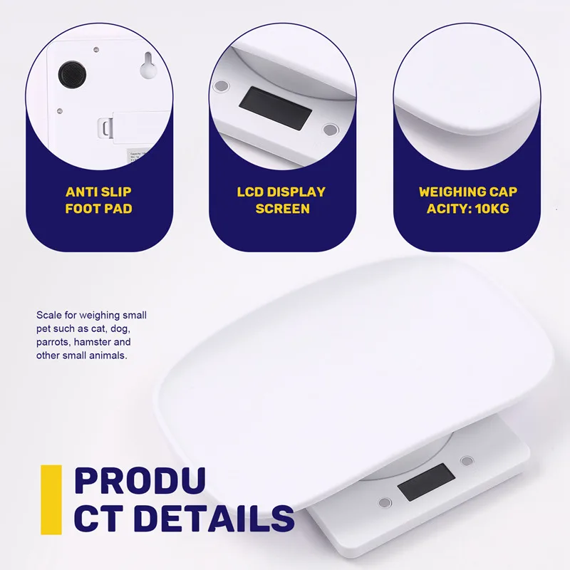 ABJA-balance numérique balance électronique pour animaux de compagnie Mini grammes de précision Balance de poids pour mesurer chiot haute précision