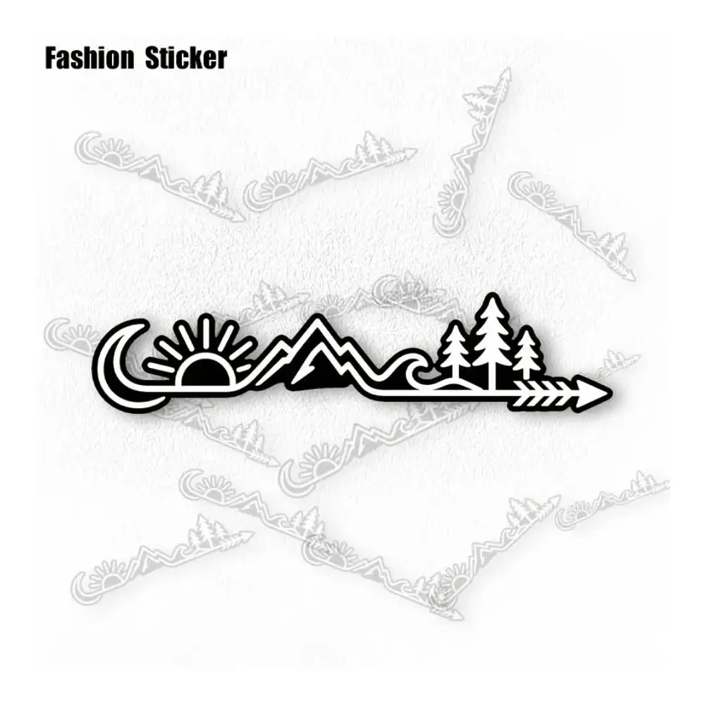 Wilderness Arrow Line Vinyl Car Sticker Mountain Camping Decal for Outdoor Truck Adventure Bumper q