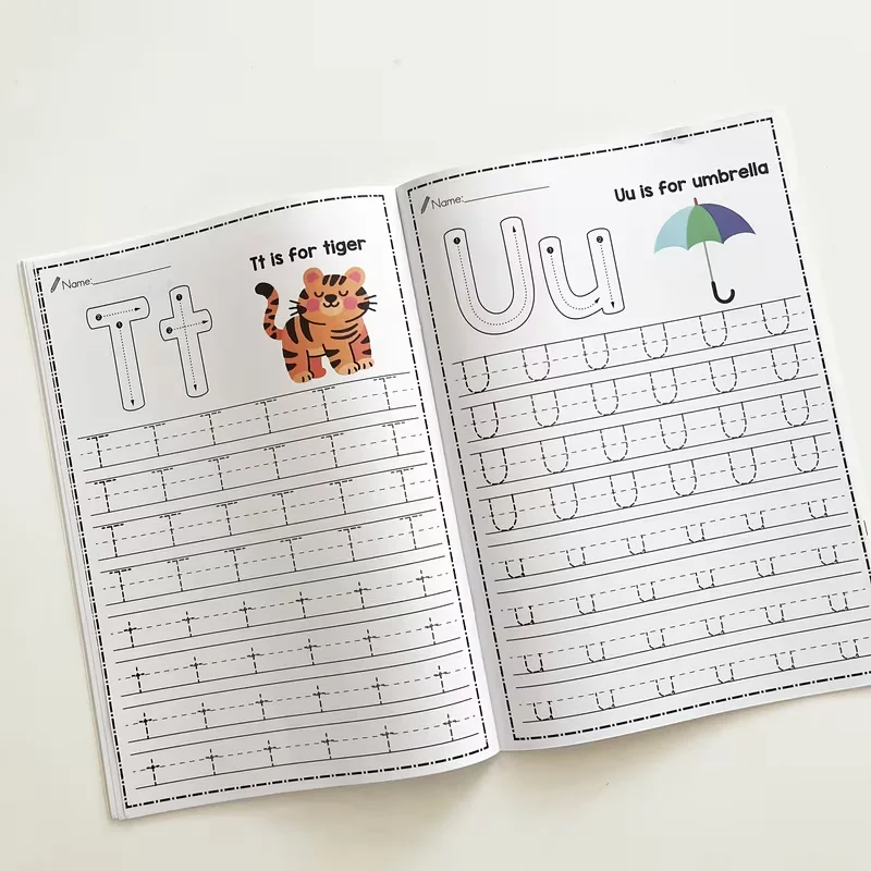 32-Page A-Z Alphabet Practice Book, Writing Exercises, Creative Coloring Adventures, English Homework, Improve Writing Skills, Easter and Christmas Gifts
