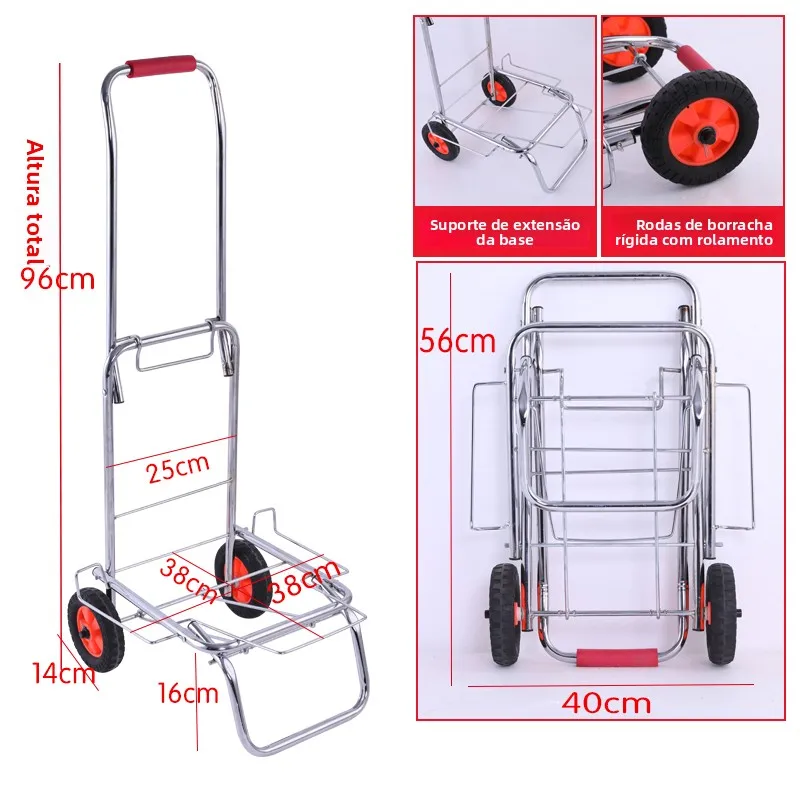 convenient-stainless-steel-hand-pulled-shopping-cart-foldable-portable-market-basket-trolley-with-pull-rod-for-household-use