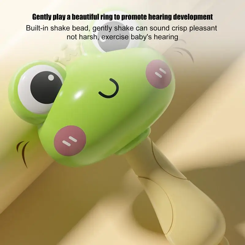 Cute Frog Duck Maracas For Music Enlightenment Creative Baby Musical Instrument Rattle Shaker Toys Kids Birthday Baptism Gifts