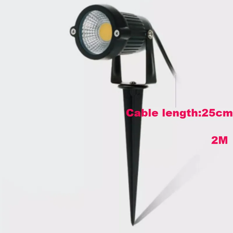 4pcs LED Garden Lights Outdoor LED Waterprof Lawn Lamp 220V 110V 5W Landscape Spike Bulb IP66 Led Path Spotlights with 2M cable