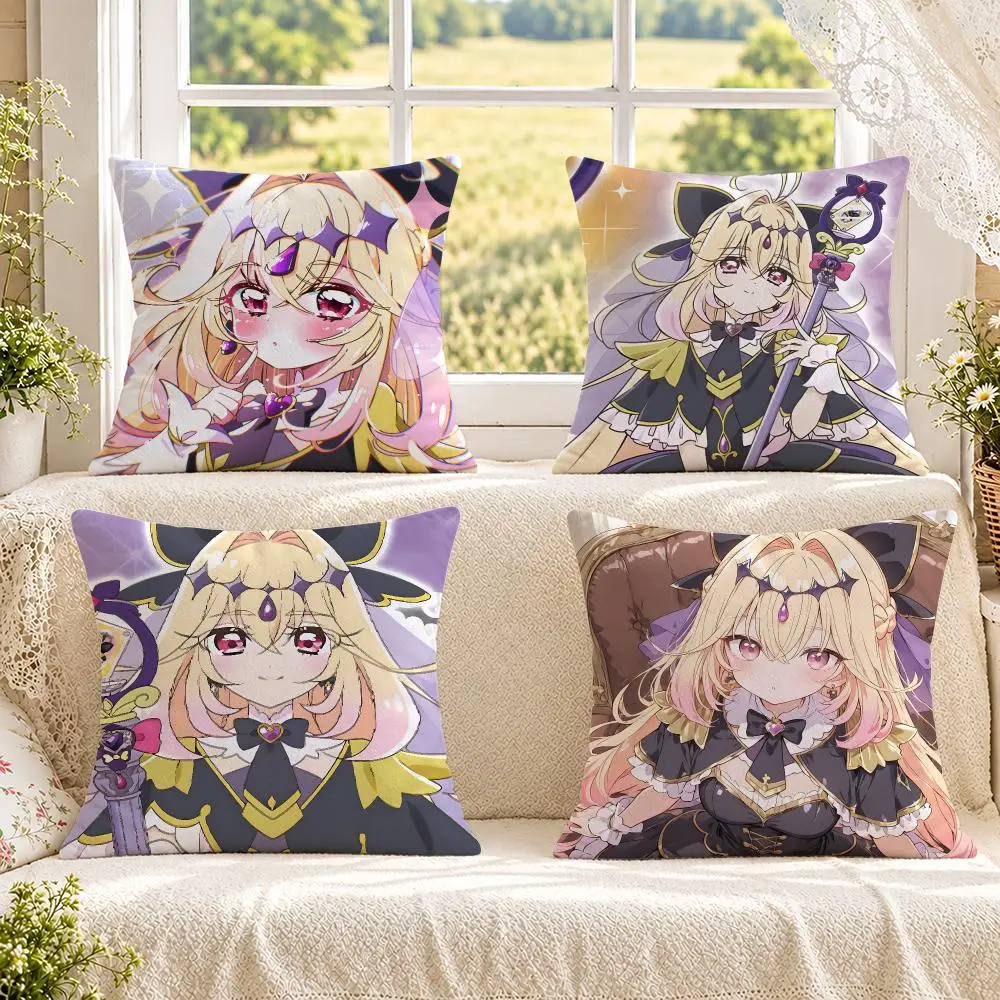 Character Moria Luluka Meitantei Precure Moria Ruruka Cushion Cover Soft Fluffy Short Plush Pillow Case Sofa Bed Home Decor