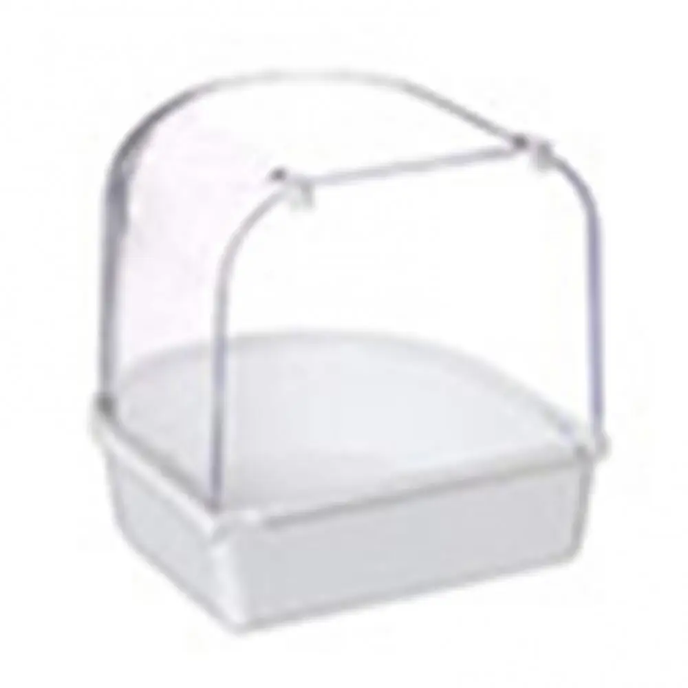 Plastic Transparent Hanging Bird Bathtub Shower Box Case Bird Accessory Bathing Tub Bathtub Shower Box Bird Cage Parrot Supplies