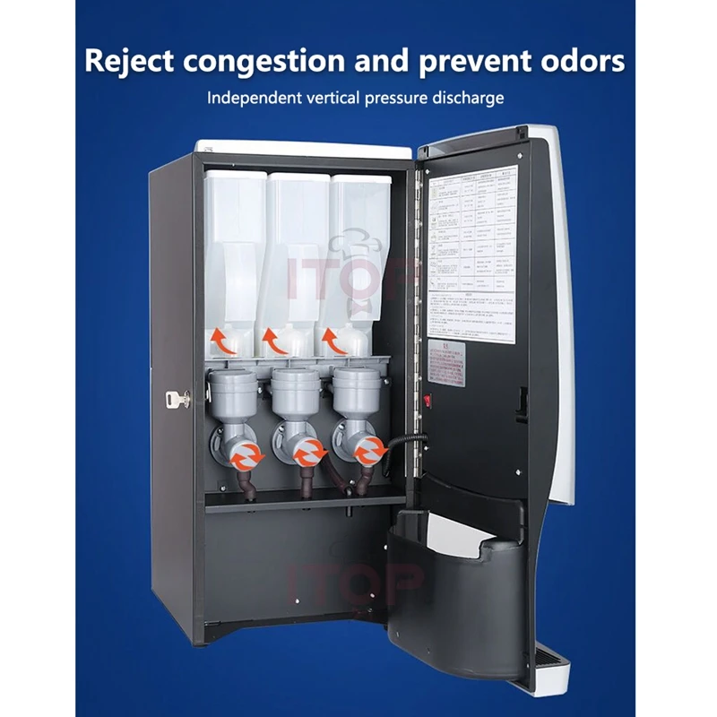 ITOP 1600W Commercial Instant Beverage Machine Soy Milk/Milk/Coffee/Hot Water Beverage Vending Machine Coffee Maker 220V-240V