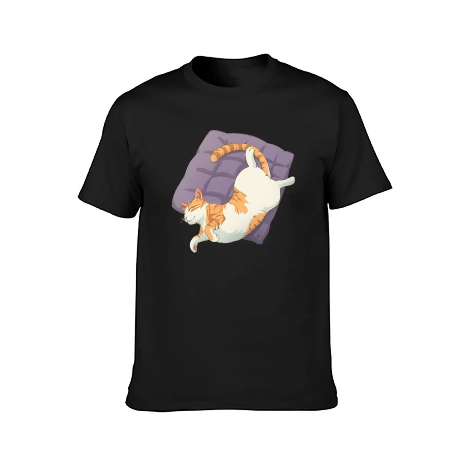 Sleeping Cat Orange Tabby T-Shirt basketball graphic tees anime clothes boys whites anime shirts men