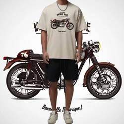 Motorcycle printed T-shirt for men fashionable hip-hop retro T-shirt plus size top Motorcycle graphic t shirts