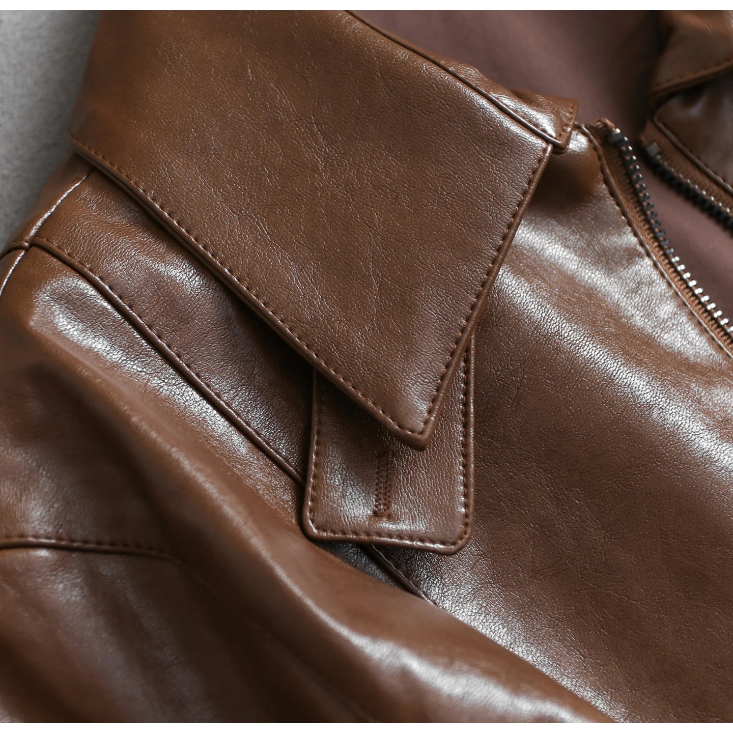 女性春秋 Pu レザーターンダウンカラージャケットコートファッション女性クラシックジャケットファムストリート女性トップス服