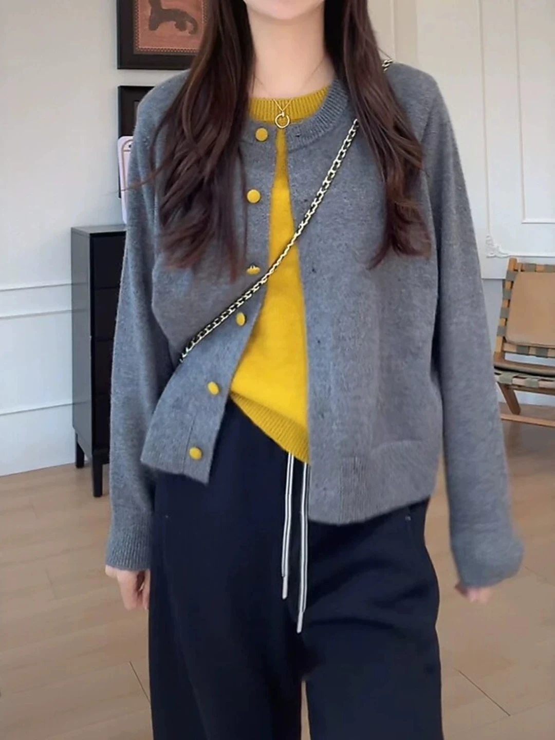 plus Size Knitted Open Cardigan Sweater Loose Lazy Style Top Women's Fashion Autumn 2026 New Arrival Slimming Effect