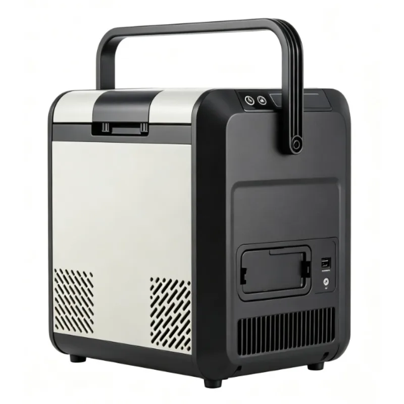 CR20 Portable Compressor Car Fridge with Battery, 12V 24V Camping Freezer Car Home Dual Use