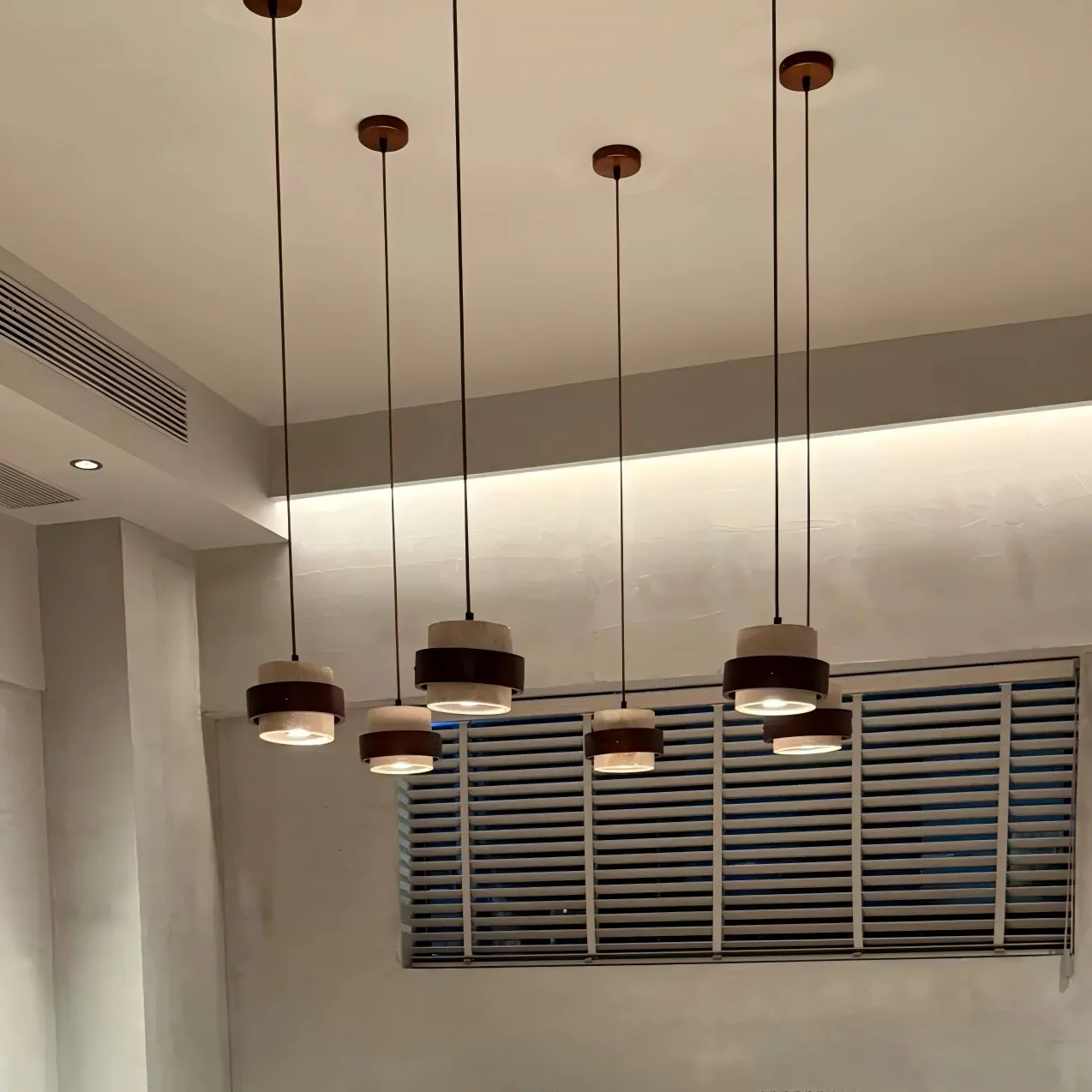 

Natural Stone LED Pendant Lamp Wood E27 G9 Bulb for Dining Room Bar Bedroom Bedside Dropshipping Cord Adjustable Hanging Light