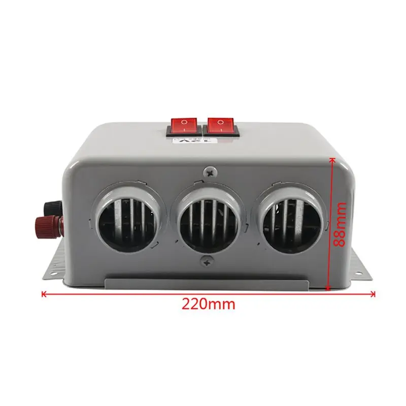 ABOK-2X 600W Car Universal Electric Heater Kits 3 Hole 12V DC Heating Fan Defogger Glass Defroster Demister