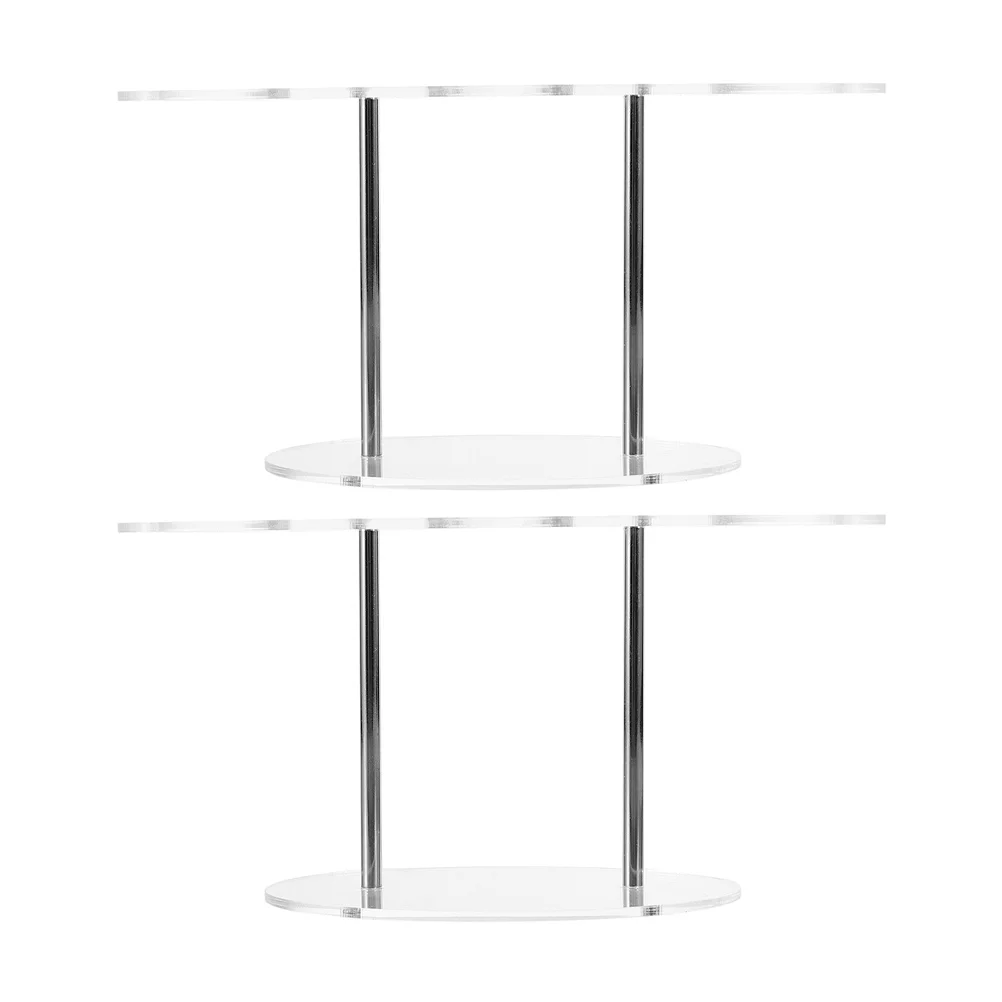 2 Pcs Transparent Ice Cream Display Stand Sushi Roll Holder Acrylic Cake Rack Mini Cone Holder Stable Base Easy for Kitchen