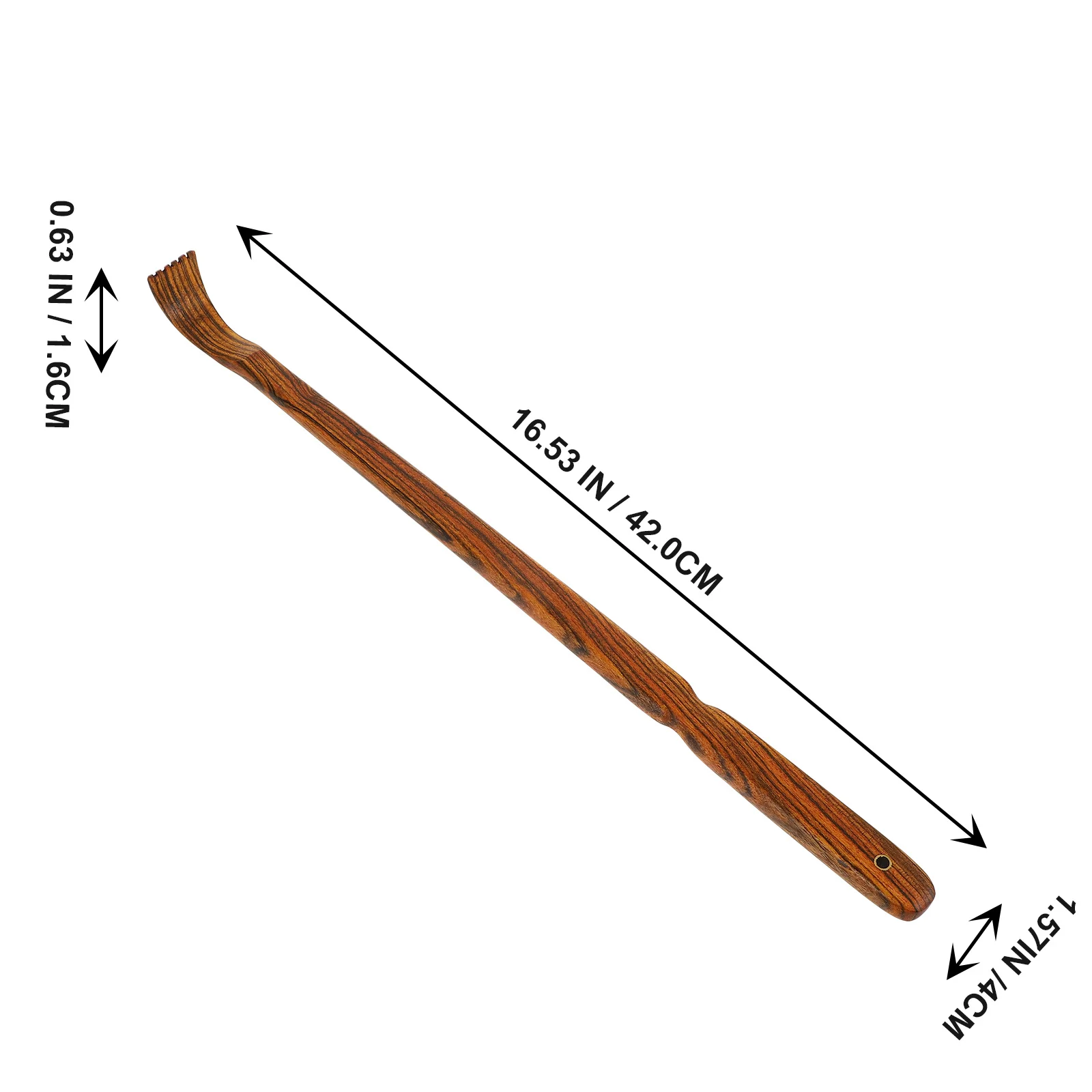 1 قطعة خدش الظهر بني فاتح سميكة قابل للسحب خشب الصندل خدش مريحة الظهر الحكة آلة لتخفيف الحكة السريعة #2