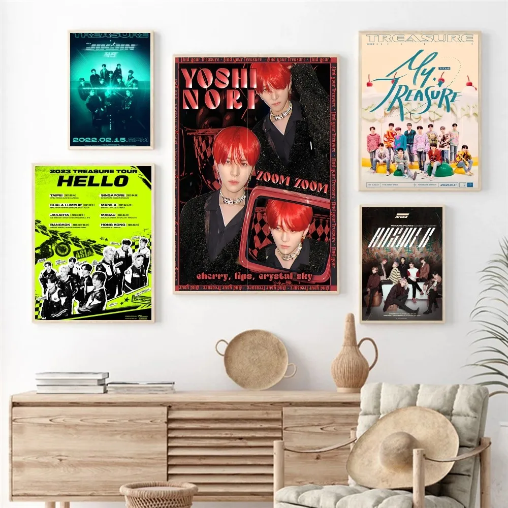 KPOP T-TREASURE Poster Paper Print Home Living Room Bedroom Entrance Bar Cafe Art Painting Decoration