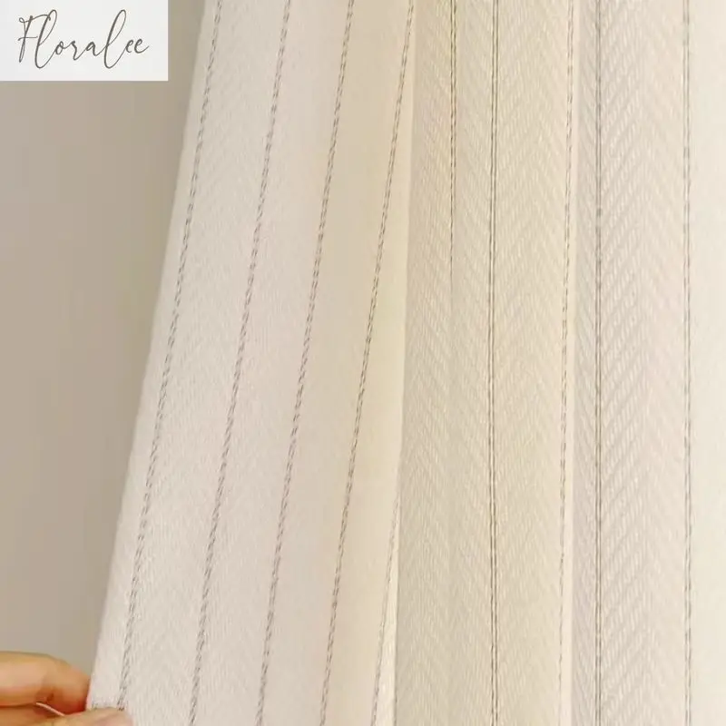 

Custom Size！！French Retro Herringbone Cashmere Yarn Medieval High-end Fashion Curtains for Living Dining Room Bedroom Decor