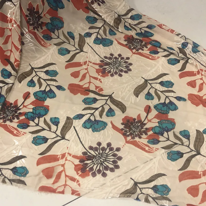 Khaki Sheer Jacquard Silk Velvet Designer Fabric Lightweight Silk for Hanfu and Blouses, DIY Dressmaking and Crafts