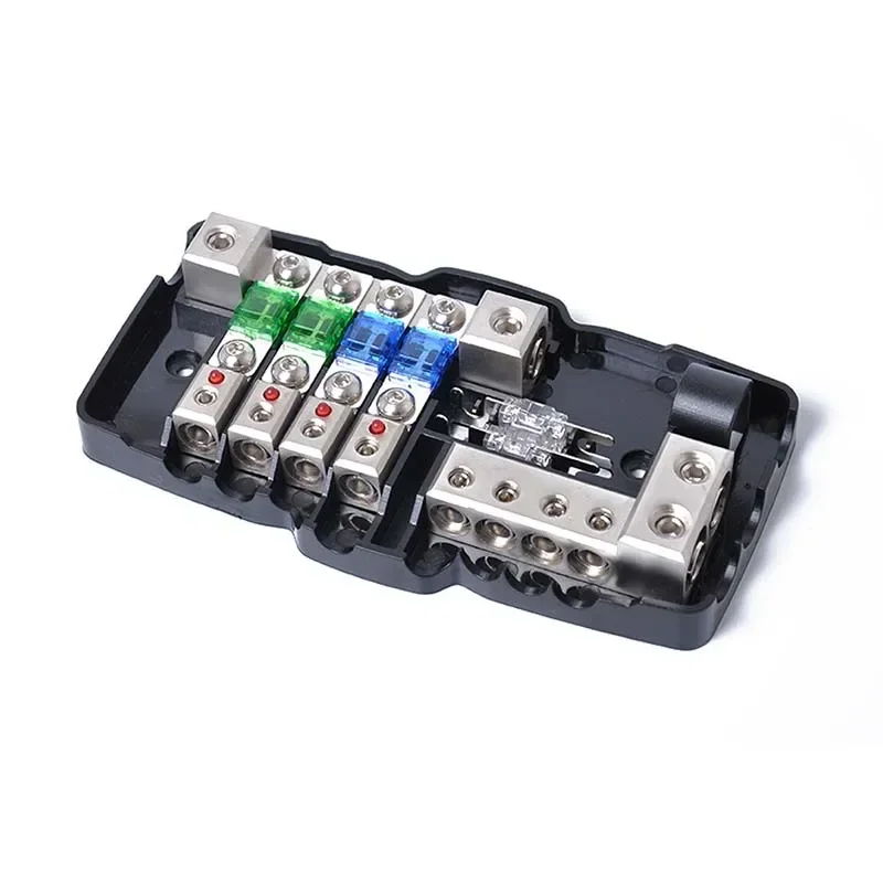 Car Audio ANL Fuse Holder Power Distribution Block Fusebox 2 Input 4 Output