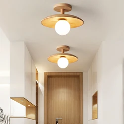 Japanese Wood Ceiling Lights Corridor Aisle LED Lighting Nordic Simple Balcony Porch Cloakroom Log Ceiling lamp Luminaires