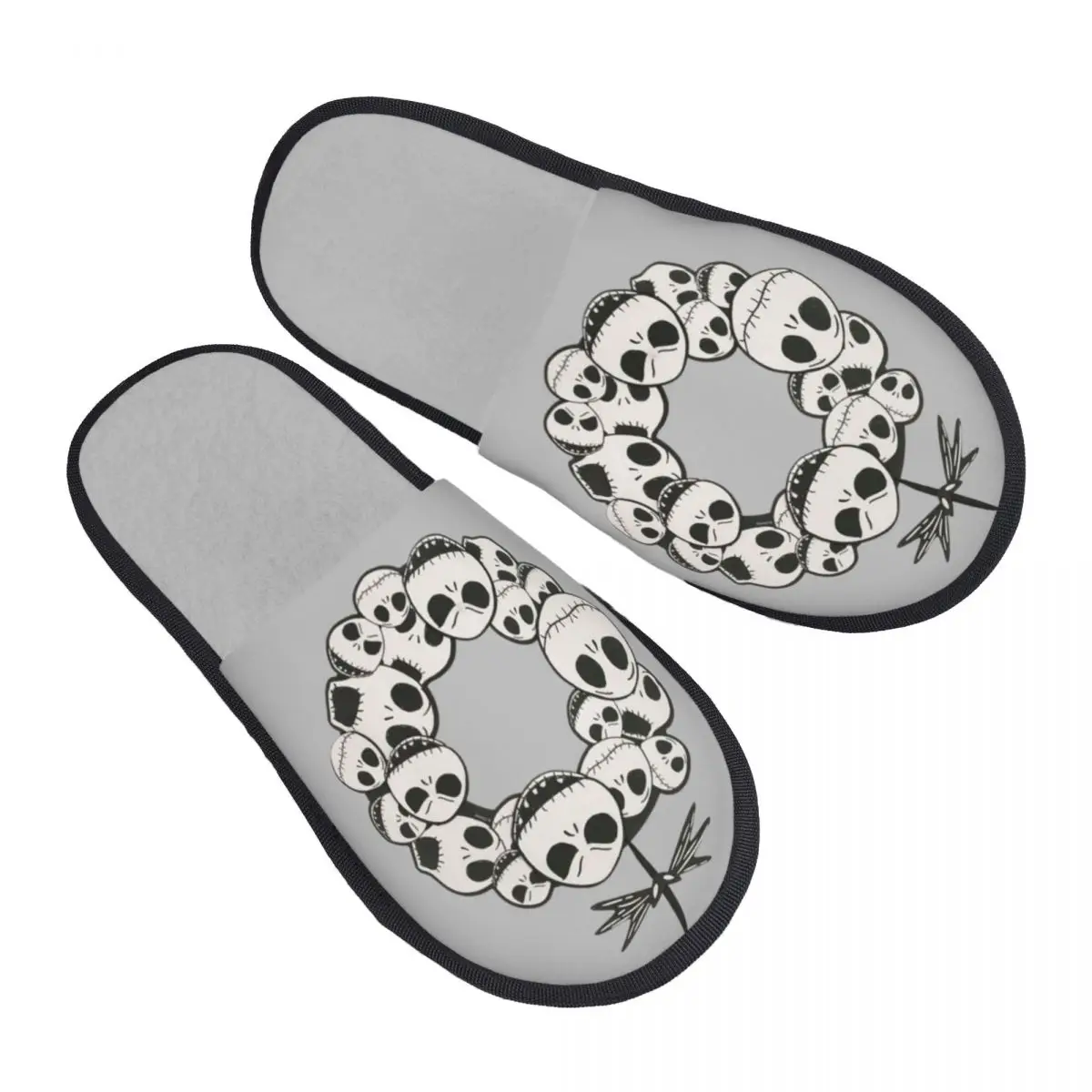 

Индивидуальные тапочки с круглым узором Джек Скеллингтон для женщин, для спа-салонов и дома