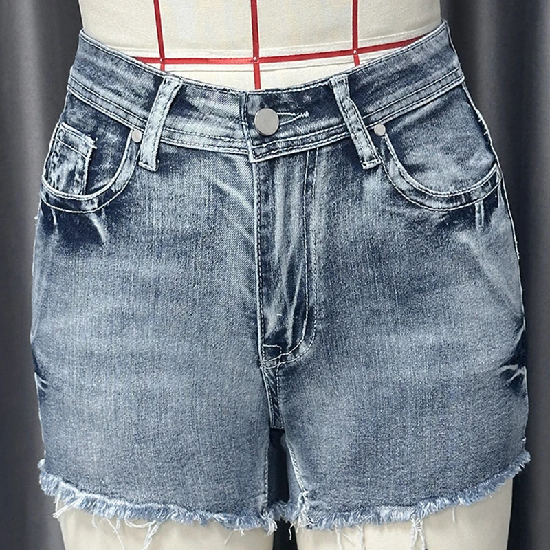 อเมริกันวินเทจปักกางเกงขาสั้นผู้หญิงทําเก่ากระเป๋าผ้ากระสอบกางเกงขาสั้นผ้ายีนส์บางลายดอกไม้ฤดูร้อนเซ็กซี่ถนน 2025 ใหม่