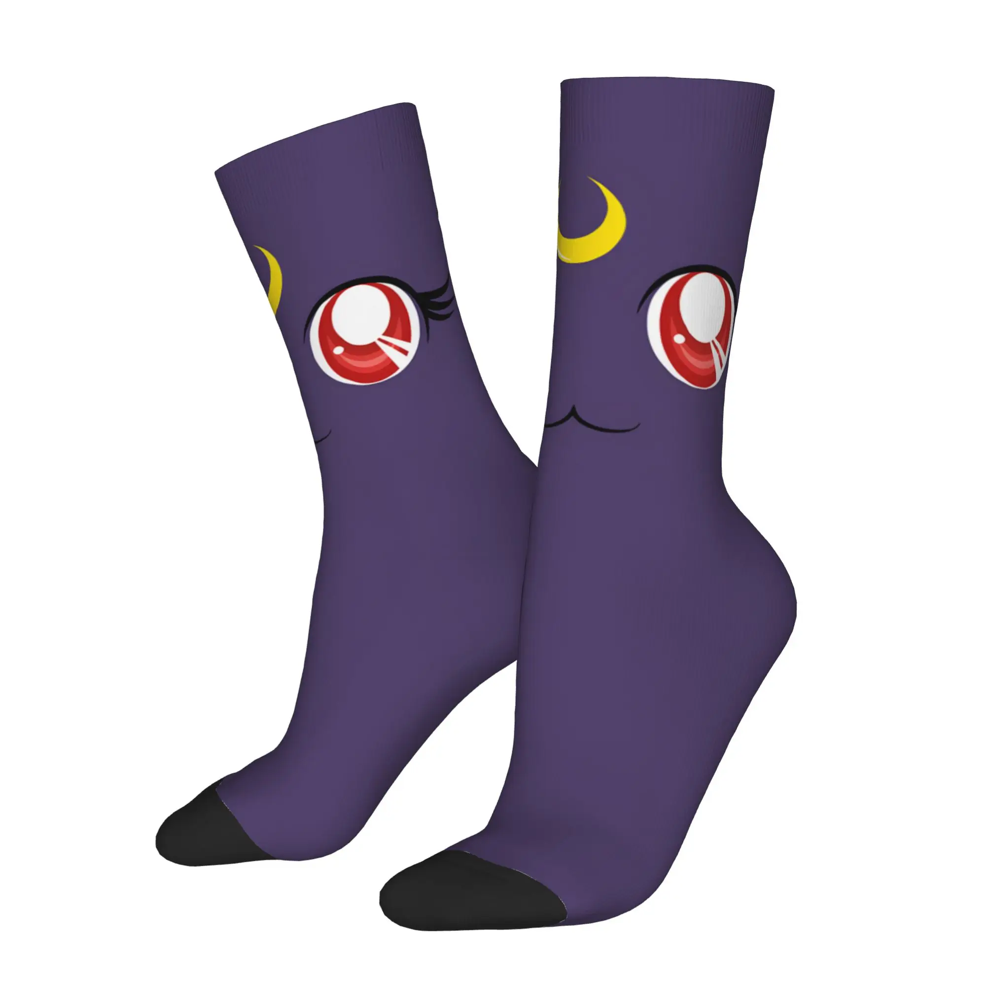 

1 Pair Hip Hop Retro Sailor Moon Crazy Men's Socks Unisex Harajuku Pattern Printed Funny Novelty Happy Sock Gift