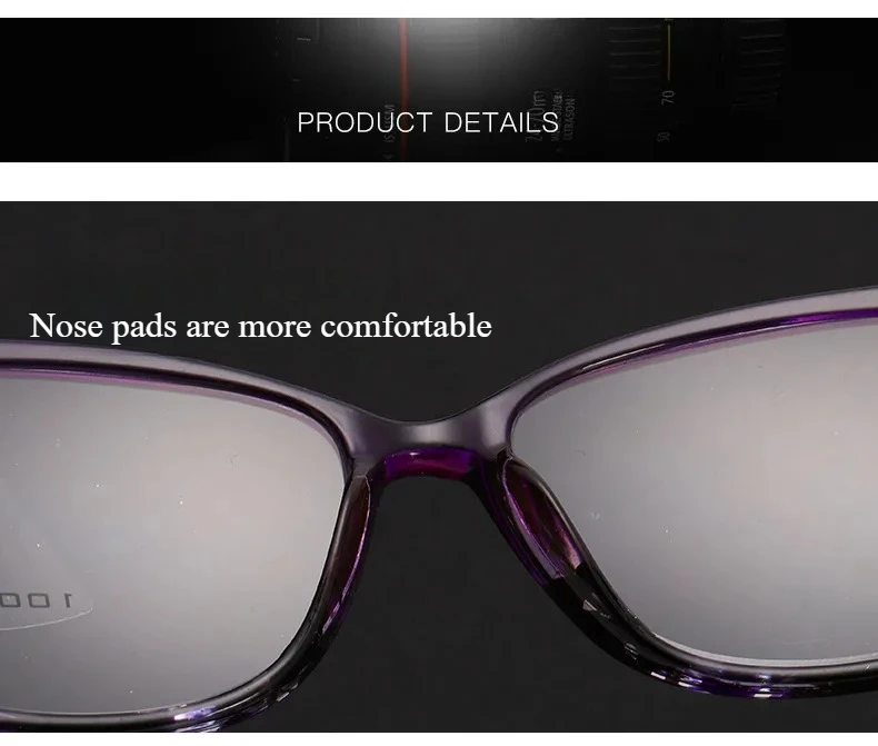 Bunte Progressive Multifokale Lesebrille Frühling Brillen Beine Geeignet Frauen Anti Blau Licht Presbyopie Brillen – Detail 8