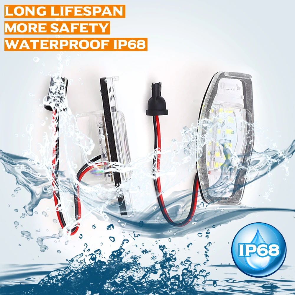 

Автомобильная светодиодная лампа номерного знака для Honda Accord Sedan 2003-2017 гг., 4-дверный ЛИШЕ, светодиодная подсветка номерного знака, белый цвет