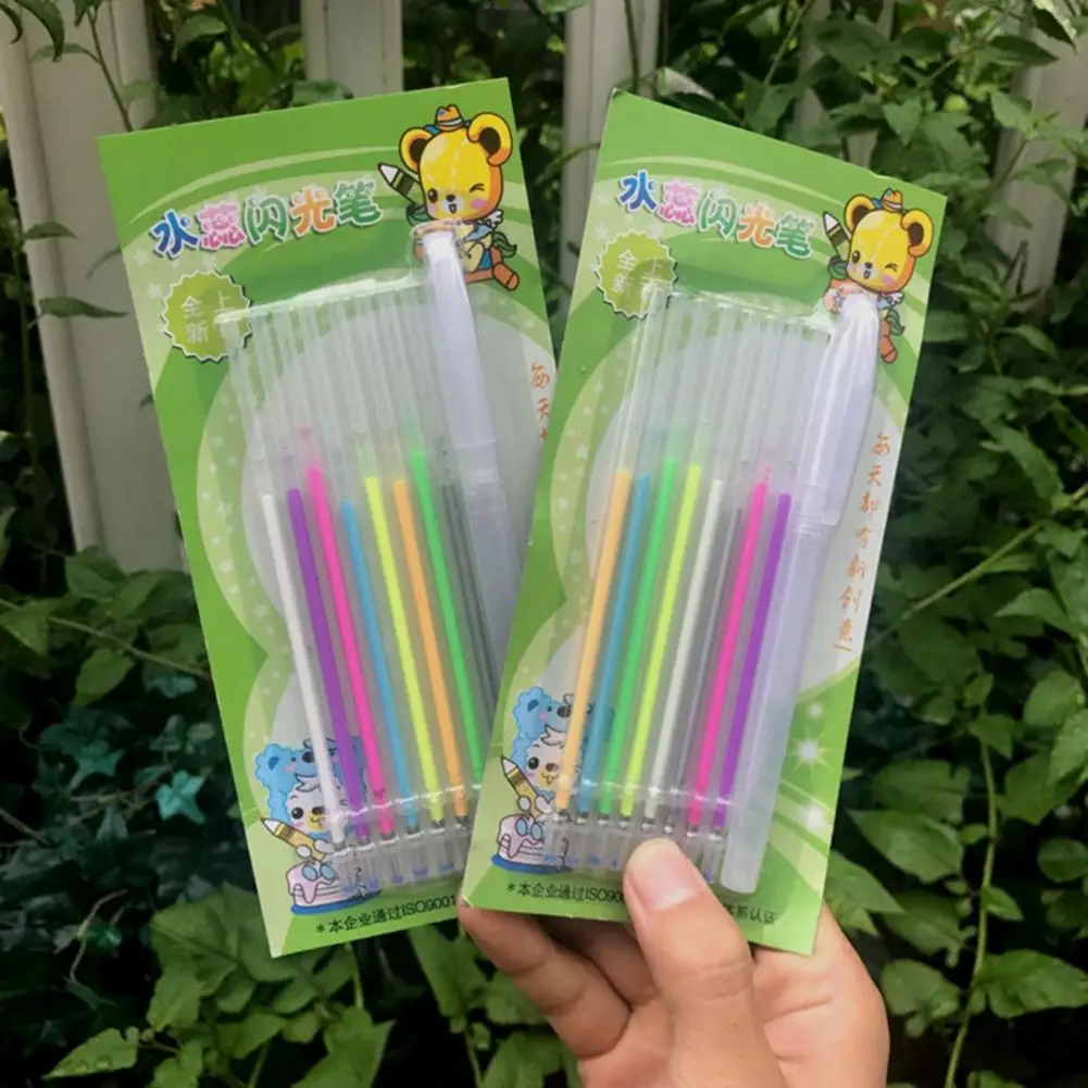 Highlighter Pen Set Vibrant Highlighter Pens for Long-lasting Artistic Writing at Home School Work High-quality Highlighter Pens